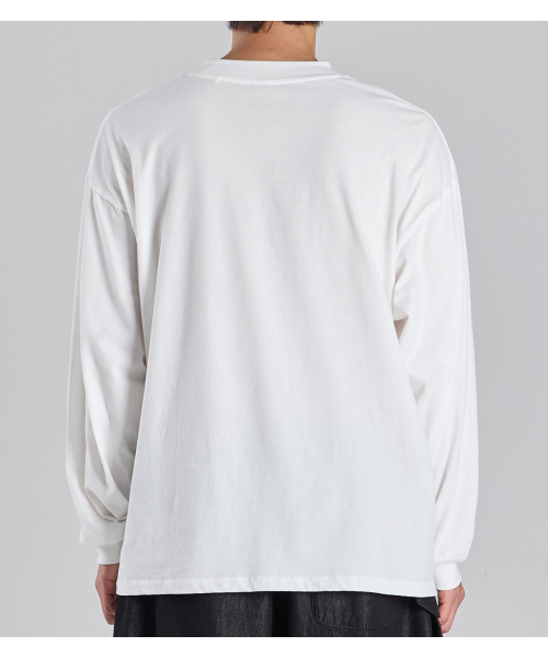 BUTTON SEOUL（ボタンソウル）の「スーピマ100 ロングスリーブTシャツ (ホワイト)（Tシャツ/カットソー・レディース・その他・MEDIUM/LARGE/X-LARGE）」の5枚目の写真
