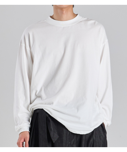 BUTTON SEOUL（ボタンソウル）の「スーピマ100 ロングスリーブTシャツ (ホワイト)（Tシャツ/カットソー・レディース・その他・MEDIUM/LARGE/X-LARGE）」の6枚目の写真