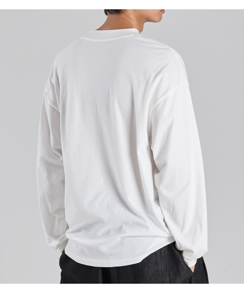 BUTTON SEOUL（ボタンソウル）の「スーピマ100 ロングスリーブTシャツ (ホワイト)（Tシャツ/カットソー・レディース・その他・MEDIUM/LARGE/X-LARGE）」の7枚目の写真