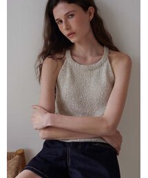 Halter linen sleeveless (natural)