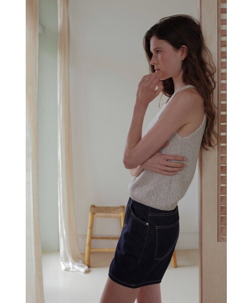 ANDNEEDS（アンドニーズ）の「Halter linen sleeveless (natural)（Tシャツ/カットソー・レディース・その他・FREE）」の2枚目の写真