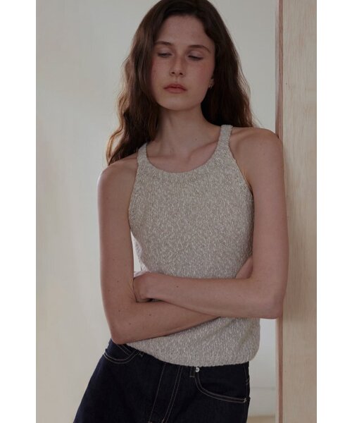 ANDNEEDS（アンドニーズ）の「Halter linen sleeveless (natural)（Tシャツ/カットソー・レディース・その他・FREE）」の3枚目の写真