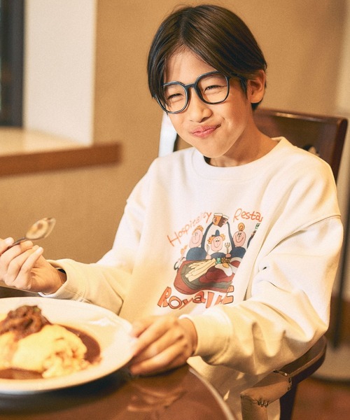 LEPSIM（レプシィム）の「【Royal Host】【KIDS】アソートスウェット　608850（スウェット・キッズ・アイボリー/グレー・130）」の2枚目の写真