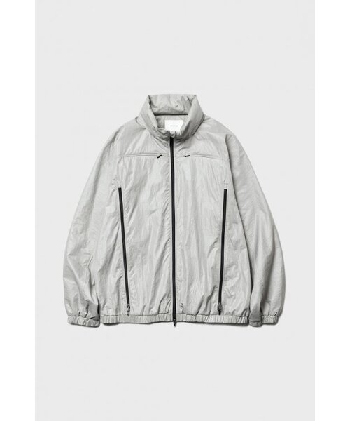 COATED WINDBREAKER JACKET (LIGHT GREY)