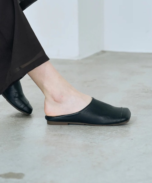 merrylatte（メリーラテ）の「square toe sandal（サンダル・レディース・ホワイト/ブラック・23cm/24cm）」の6枚目の写真