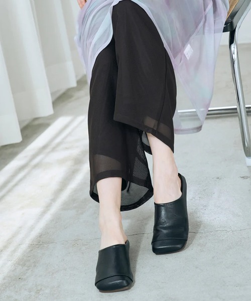 merrylatte（メリーラテ）の「square toe sandal（サンダル・レディース・ホワイト/ブラック・23cm/24cm）」の7枚目の写真