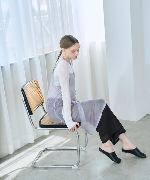 merrylatte（メリーラテ）の「square toe sandal（サンダル・レディース・ホワイト/ブラック・23cm/24cm）」の8枚目の写真