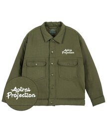 ASTRAL PROJECTION（アストラルプロジェクション）の「アストラルレタリングオーバーサイズトラッカージャケット_カーキ（ダウンジャケット/コート）」