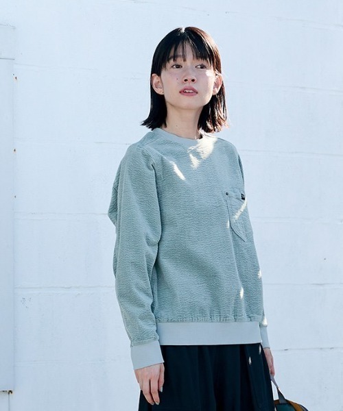 Sunny clouds(サニークラウズ)の「サニークラウズ ストレッチコールのトレーナー(その他トップス・レディース・ミント/アイボリー・M/L/LL/3L)」の2枚目の写真