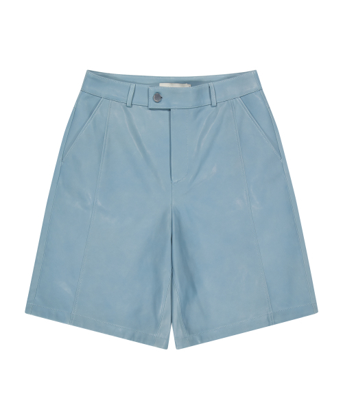 UNGIMMICK(アンジミック)の「NAPPA LEATHER SHORT (SKY BLUE / LAMBSKIN)(その他パンツ・メンズ・その他・MEDIUM/LARGE)」の1枚目の写真