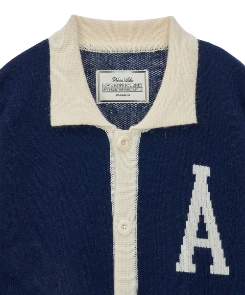 FROM ARLES(フロムアルル)の「プレッピー ニットカーディガン / ネイビー(カーディガン/ボレロ・メンズ・ネイビー・MEDIUM/LARGE)」の10枚目の写真