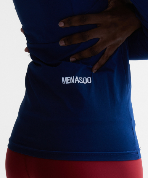 MENASOO(ミナス)の「VENODE Small Track Logo Active Long Tshirts_Blue (Tight Fit)(Tシャツ/カットソー・レディース・ブルー・1/2)」の11枚目の写真