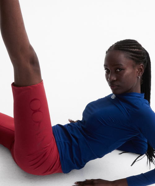 MENASOO(ミナス)の「VENODE Small Track Logo Active Long Tshirts_Blue (Tight Fit)(Tシャツ/カットソー・レディース・ブルー・1/2)」の14枚目の写真
