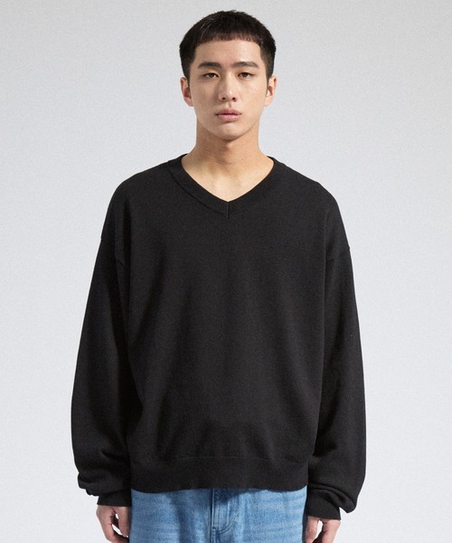 Parts Lab.(パーツラボ)の「【Parts Lab.】Basic Cotton Linen Kint PO / ベーシックコットンリネンニットプルオーバー(ニット/セーター・メンズ・ブラック/ブラウン/オフホワイト・L/M/S)」の4枚目の写真