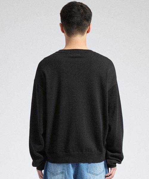 Parts Lab.(パーツラボ)の「【Parts Lab.】Basic Cotton Linen Kint PO / ベーシックコットンリネンニットプルオーバー(ニット/セーター・メンズ・ブラック/ブラウン/オフホワイト・L/M/S)」の6枚目の写真