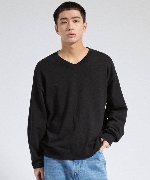 Parts Lab.(パーツラボ)の「【Parts Lab.】Basic Cotton Linen Kint PO / ベーシックコットンリネンニットプルオーバー(ニット/セーター・メンズ・ブラック/ブラウン/オフホワイト・L/M/S)」の7枚目の写真