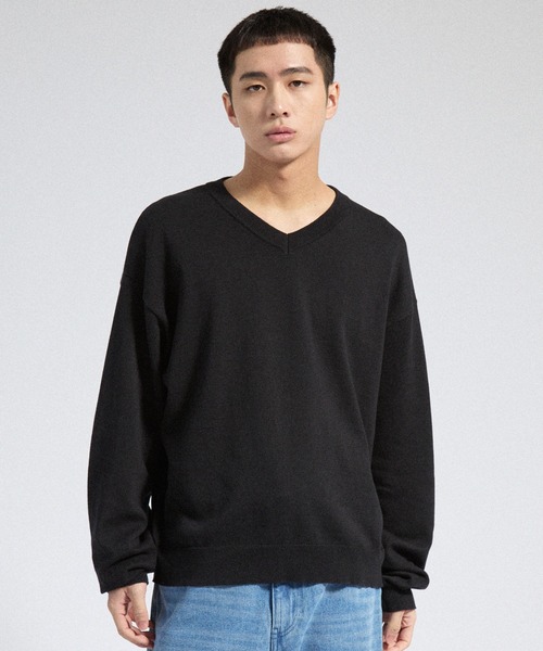 Parts Lab.(パーツラボ)の「【Parts Lab.】Basic Cotton Linen Kint PO / ベーシックコットンリネンニットプルオーバー(ニット/セーター・メンズ・ブラック/ブラウン/オフホワイト・L/M/S)」の10枚目の写真