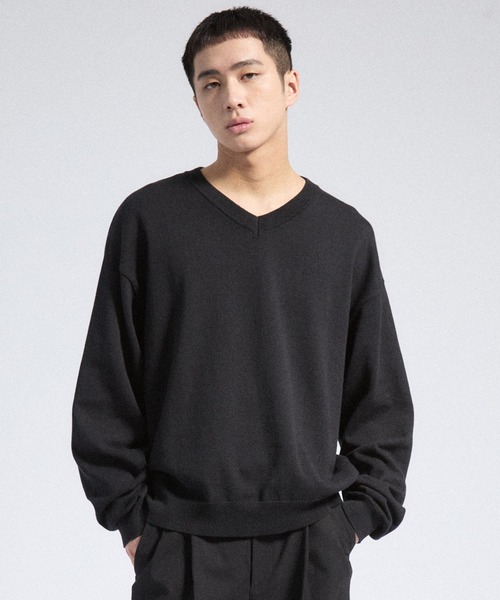 Parts Lab.(パーツラボ)の「【Parts Lab.】Basic Cotton Linen Kint PO / ベーシックコットンリネンニットプルオーバー(ニット/セーター・メンズ・ブラック/ブラウン/オフホワイト・L/M/S)」の15枚目の写真