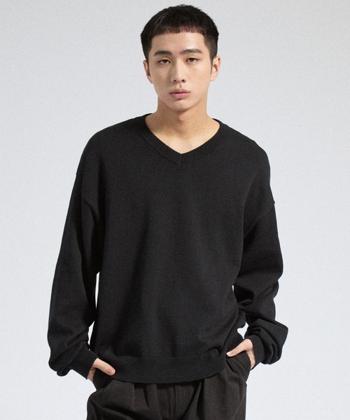 Parts Lab.(パーツラボ)の「【Parts Lab.】Basic Cotton Linen Kint PO / ベーシックコットンリネンニットプルオーバー(ニット/セーター・メンズ・ブラック/ブラウン/オフホワイト・L/M/S)」の18枚目の写真