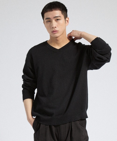 Parts Lab.(パーツラボ)の「【Parts Lab.】Basic Cotton Linen Kint PO / ベーシックコットンリネンニットプルオーバー(ニット/セーター・メンズ・ブラック/ブラウン/オフホワイト・L/M/S)」の20枚目の写真