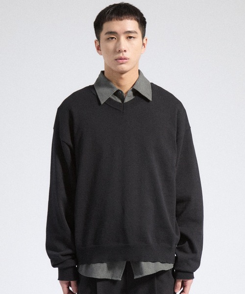 Parts Lab.(パーツラボ)の「【Parts Lab.】Basic Cotton Linen Kint PO / ベーシックコットンリネンニットプルオーバー(ニット/セーター・メンズ・ブラック/ブラウン/オフホワイト・L/M/S)」の22枚目の写真