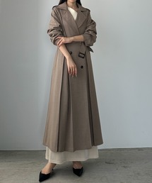 Louere（ルエレ）の「薄手タックフレアトレンチコート（温暖時用）（トレンチコート）」