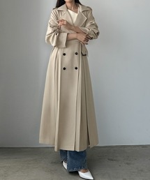 薄手タックフレアトレンチコート（温暖時用）