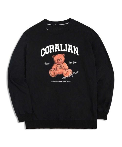 CORALIAN(コラリアン)の「ブラウンベアスウェットマンツーマンブラック(スウェット・メンズ・その他・2XL/XL/4XL/5XL)」の1枚目の写真