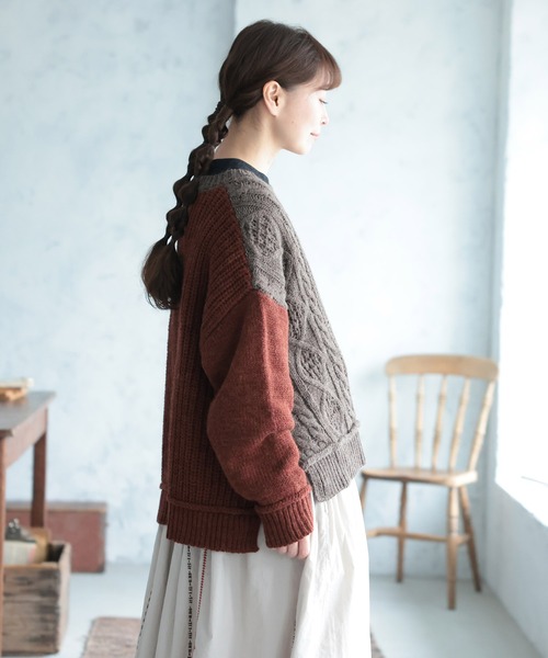 soulberry(ソウルベリー)の「ティラミスのニット(ニット/セーター・レディース・ブラウン系・5L/4L/3L/LL/L/M)」の19枚目の写真