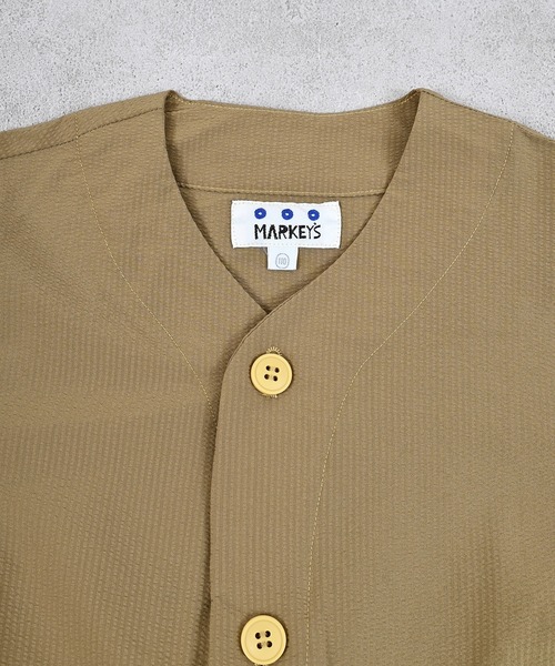 MARKEY'S（マーキーズ）の「ソデラインノーカラージャケット/セットアップ可（ノーカラージャケット・キッズ・ベージュ/ブラック・150/140/130/120/110/100/90）」の21枚目の写真