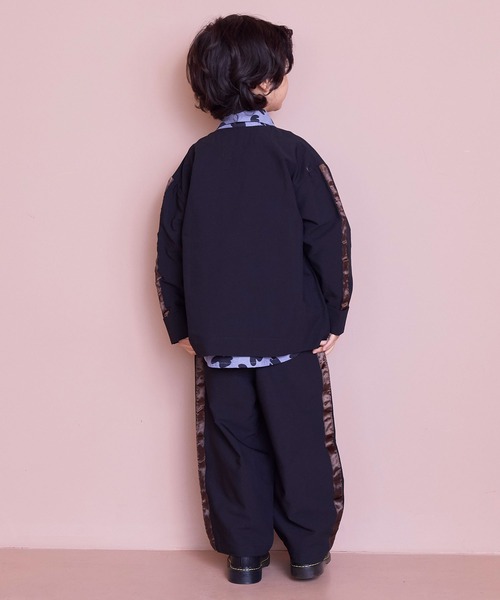 MARKEY'S（マーキーズ）の「ソデラインノーカラージャケット/セットアップ可（ノーカラージャケット・キッズ・ベージュ/ブラック・150/140/130/120/110/100/90）」の17枚目の写真