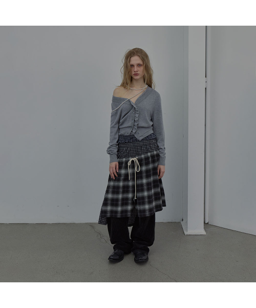 ドルチェ　ウェイビーカーディガン　wavy cardigan wavy cardigan/ivory | maison de Dolce.