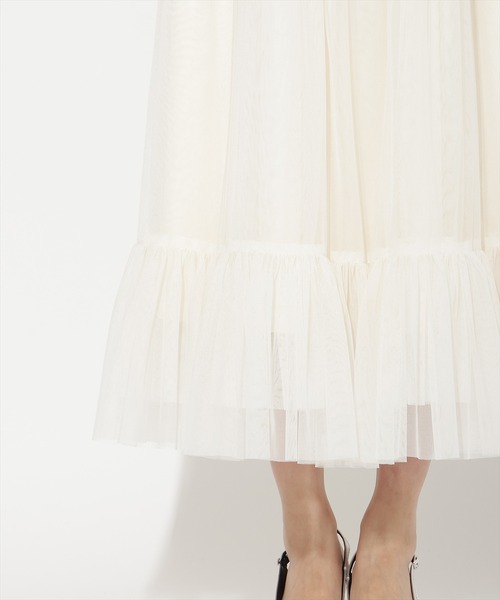 ツイード×チュールドッキングワンピース（ワンピース）｜AND COUTURE