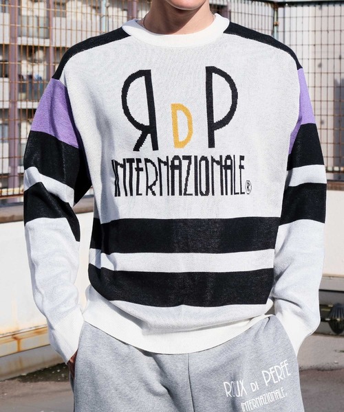 ROUXDI PERFE ルゥディパフィー]カラーブロック復刻デザインニット