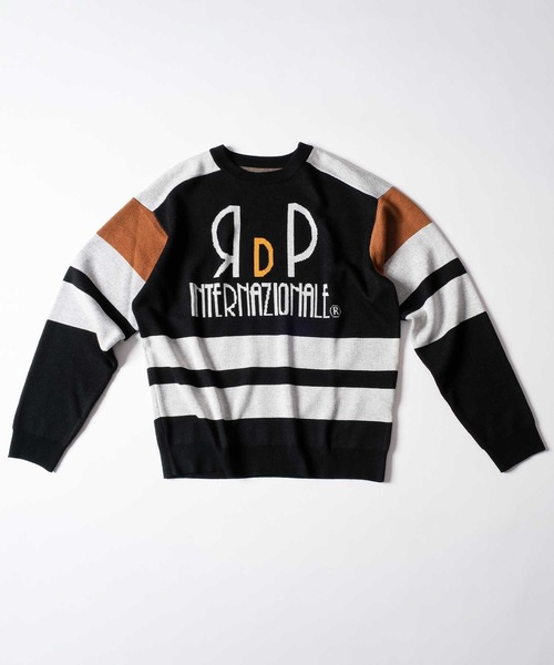 Felt-Maglietta（フェルトマリエッタ）の「[ROUXDI PERFE ルゥディパフィー]カラーブロック復刻デザインニット（ニット/セーター・メンズ・パープル/ブラウン・X-LARGE/LARGE/MEDIUM）」の11枚目の写真