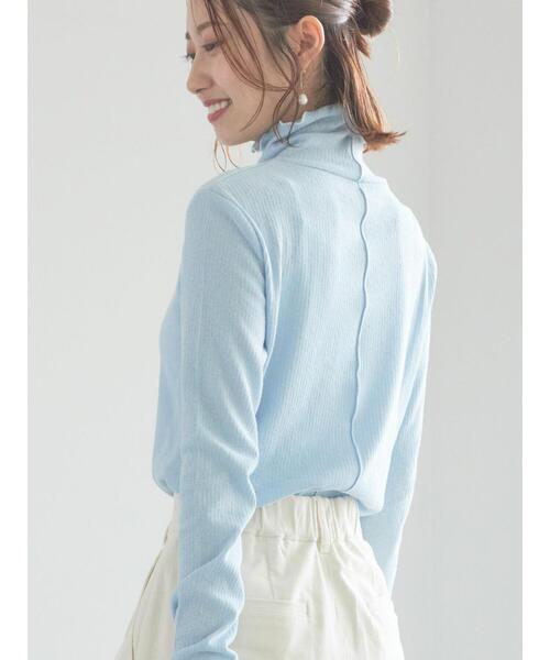 Te chichi（テチチ）の「【宮本茉由着用】カラータートルインナー（Tシャツ/カットソー・レディース・ベージュ/ピンク/グレー/サックスブルー・F）」の4枚目の写真