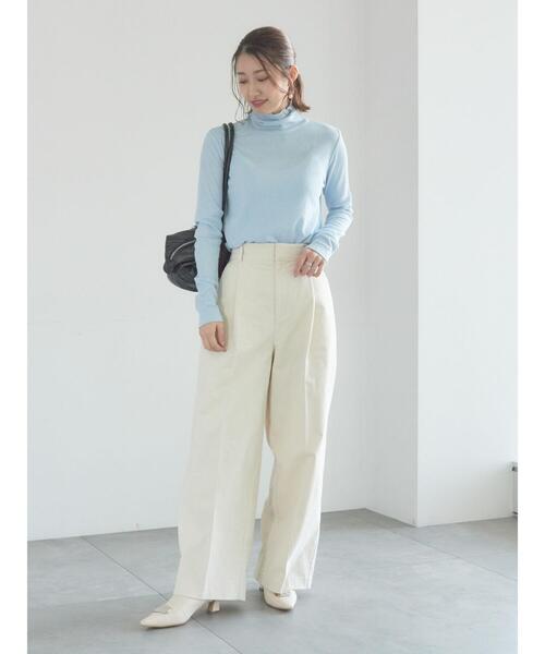 Te chichi（テチチ）の「【宮本茉由着用】カラータートルインナー（Tシャツ/カットソー・レディース・ベージュ/ピンク/グレー/サックスブルー・F）」の14枚目の写真