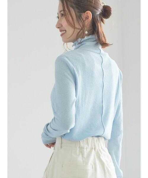 Te chichi（テチチ）の「【宮本茉由着用】カラータートルインナー（Tシャツ/カットソー・レディース・ベージュ/ピンク/グレー/サックスブルー・F）」の15枚目の写真