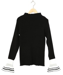 iS ScoLar | ニット×シアー袖切替ロンT(Tシャツ/カットソー)