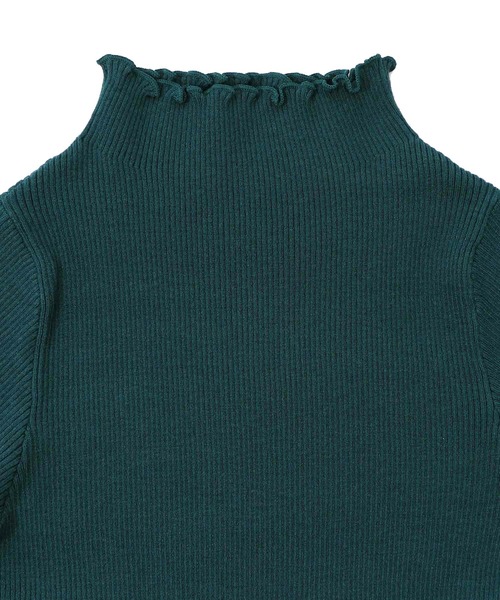 iS ScoLar（イズスカラー）の「ニット×シアー袖切替ロンT（Tシャツ/カットソー・レディース・杢グレー/ブラック/グリーン・M）」の14枚目の写真