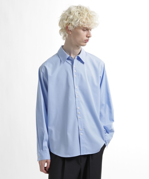 HARE（ハレ）の「ボタンデザインブロードシャツ(HARE)（シャツ/ブラウス・メンズ・グレー/サックスブルー/ブラック・FREE）」の17枚目の写真