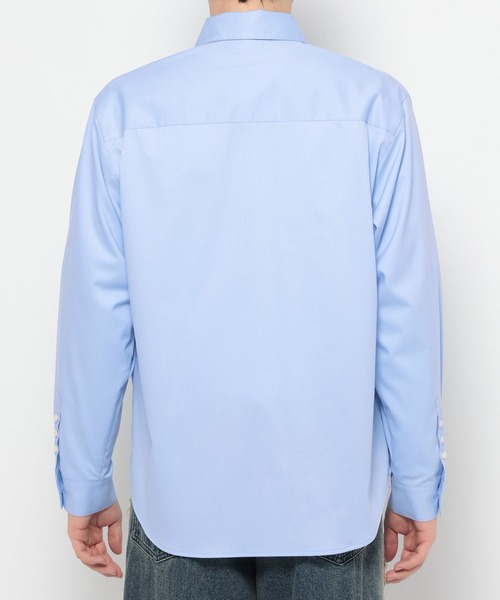 HARE（ハレ）の「ボタンデザインブロードシャツ(HARE)（シャツ/ブラウス・メンズ・グレー/サックスブルー/ブラック・FREE）」の21枚目の写真