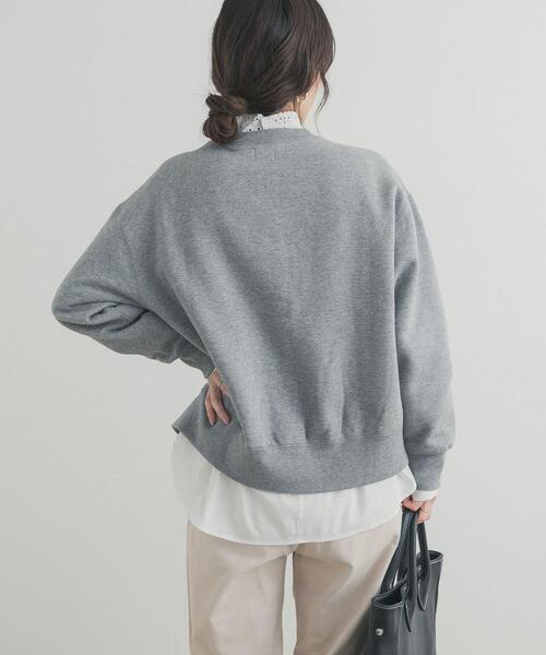 URBAN RESEARCH DOORS（アーバンリサーチドアーズ）の「裏起毛スウェットカーディガン（カーディガン/ボレロ・レディース・オートミール/チャコールグレー/グレー・FREE）」の5枚目の写真
