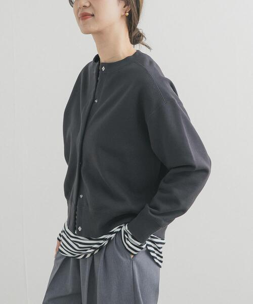 URBAN RESEARCH DOORS（アーバンリサーチドアーズ）の「裏起毛スウェットカーディガン（カーディガン/ボレロ・レディース・オートミール/チャコールグレー/グレー・FREE）」の15枚目の写真