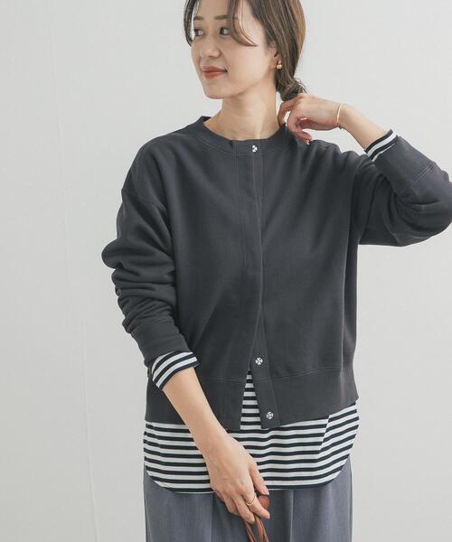URBAN RESEARCH DOORS（アーバンリサーチドアーズ）の「裏起毛スウェットカーディガン（カーディガン/ボレロ・レディース・オートミール/チャコールグレー/グレー・FREE）」の18枚目の写真