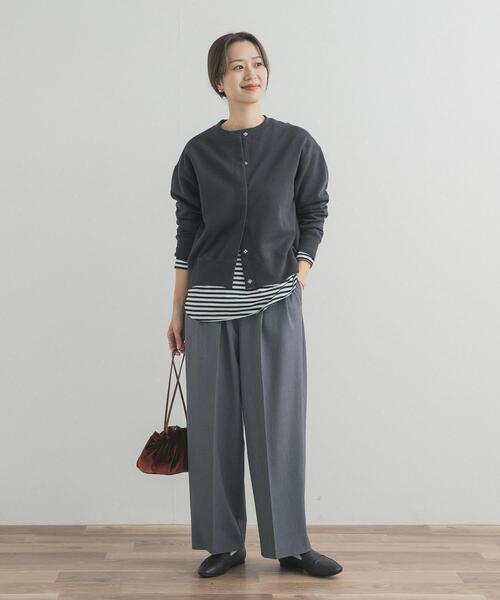 URBAN RESEARCH DOORS（アーバンリサーチドアーズ）の「裏起毛スウェットカーディガン（カーディガン/ボレロ・レディース・オートミール/チャコールグレー/グレー・FREE）」の21枚目の写真