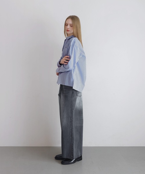 LILL(リル)の「コットンタッチイージーケアブロードレギュラーシャツ(シャツ/ブラウス・メンズ・ブルー系/チャコールグレー/ホワイト/サックスブルー・XL/L/M/S)」の10枚目の写真