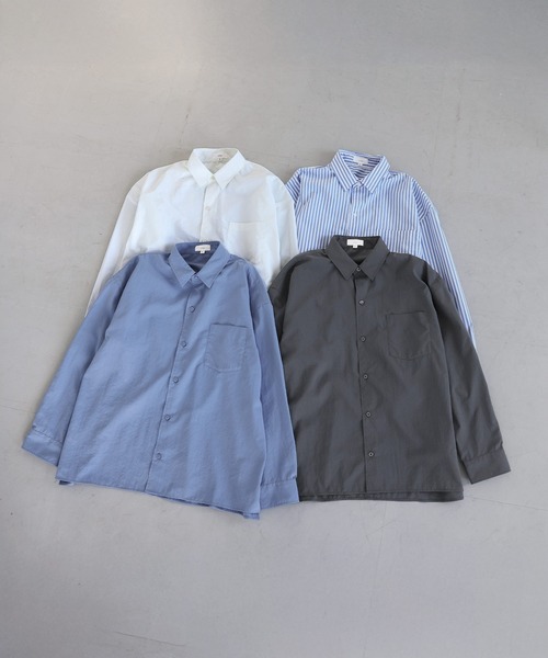 LILL(リル)の「コットンタッチイージーケアブロードレギュラーシャツ(シャツ/ブラウス・メンズ・ブルー系/チャコールグレー/ホワイト/サックスブルー・XL/L/M/S)」の12枚目の写真