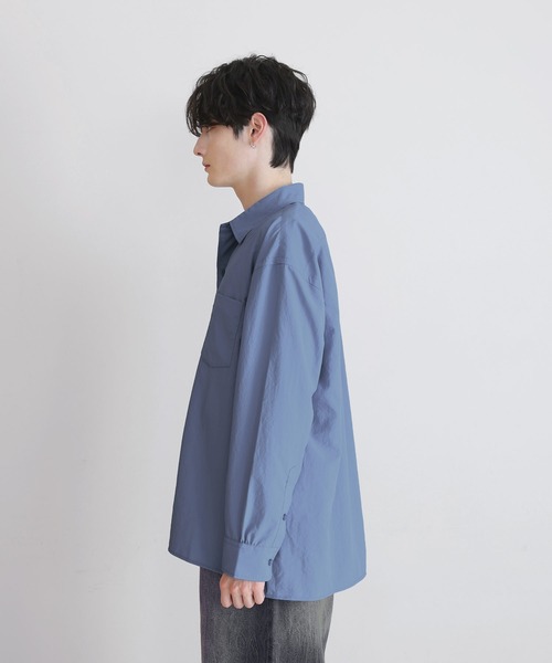 LILL(リル)の「コットンタッチイージーケアブロードレギュラーシャツ(シャツ/ブラウス・メンズ・ブルー系/チャコールグレー/ホワイト/サックスブルー・XL/L/M/S)」の22枚目の写真