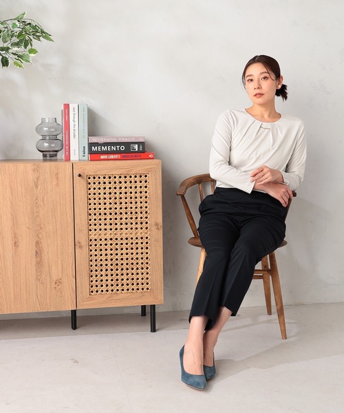 GALLORIA(ギャローリア)の「【セットアップで着られる】キレメクテーパードパンツ(その他パンツ・レディース・ライトグレー/ライトグリーン/ネイビー・L/LL/M/S)」の1枚目の写真